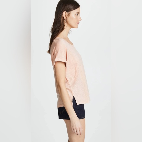 Rag & Bone Tops Rag & Bone Blush Linen Lottie Tee - Picture 2 of 10